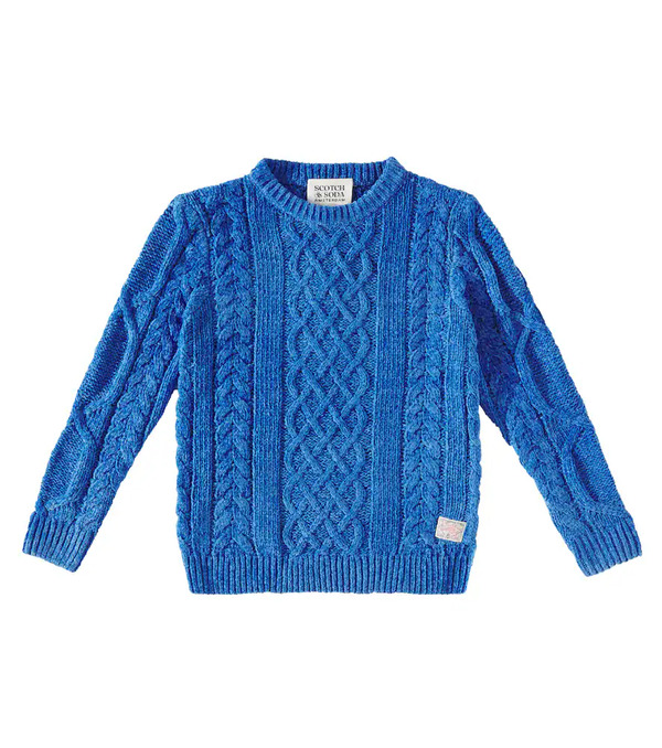  Scotch & Soda Kids Scotch & Soda Kids Cable-knit Chenille Sweater 