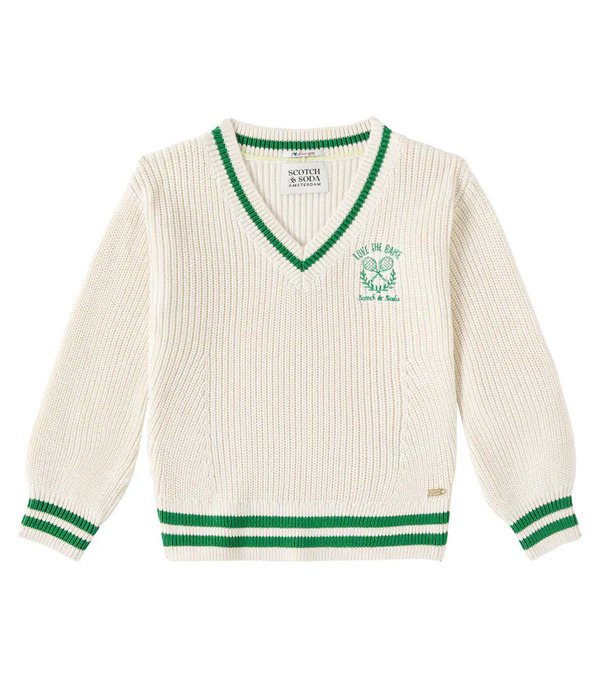  Scotch & Soda Kids Scotch & Soda Kids Embroidered Cotton Sweater 