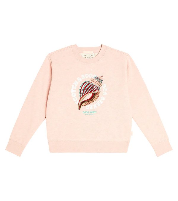  Scotch & Soda Kids Scotch & Soda Kids Embroidered Cotton Sweatshirt 