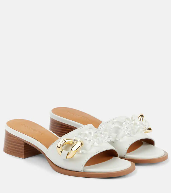  See By Chloe See By Chloã© Embellished Leather Mules 