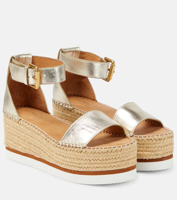  See By Chloe See By Chloã© Glyn Leather Platform Espadrille Sandals 
