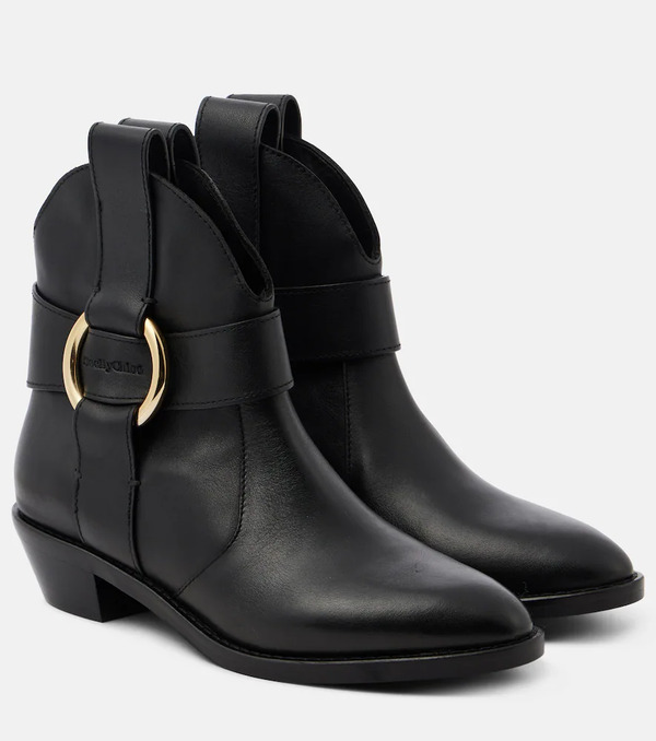  See By Chloe See By Chloã© New Ring Leather Ankle Boots 