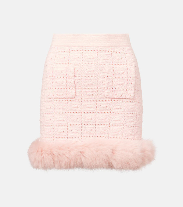  Self-portrait Self-portrait Crochet Miniskirt 