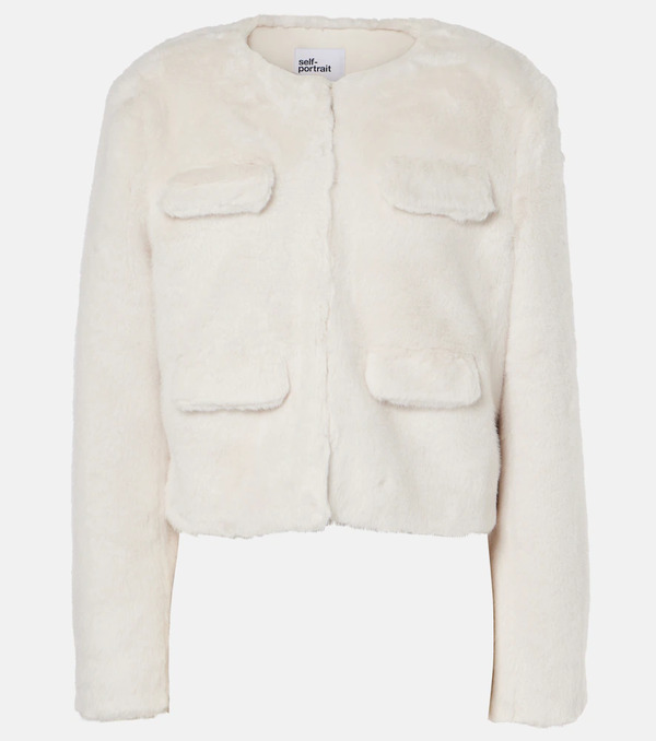  Self-portrait Self-portrait Faux Shearling Jacket 