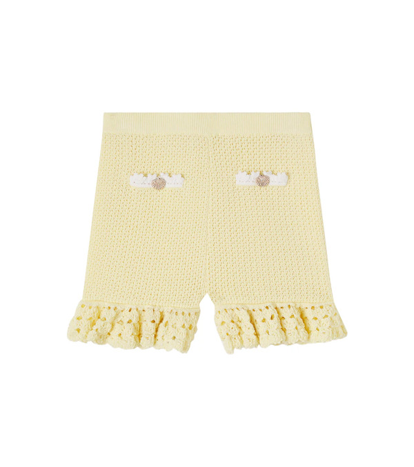  Self-portrait Kids Self-portrait Kids Crystal-embellished Knitted Shorts 