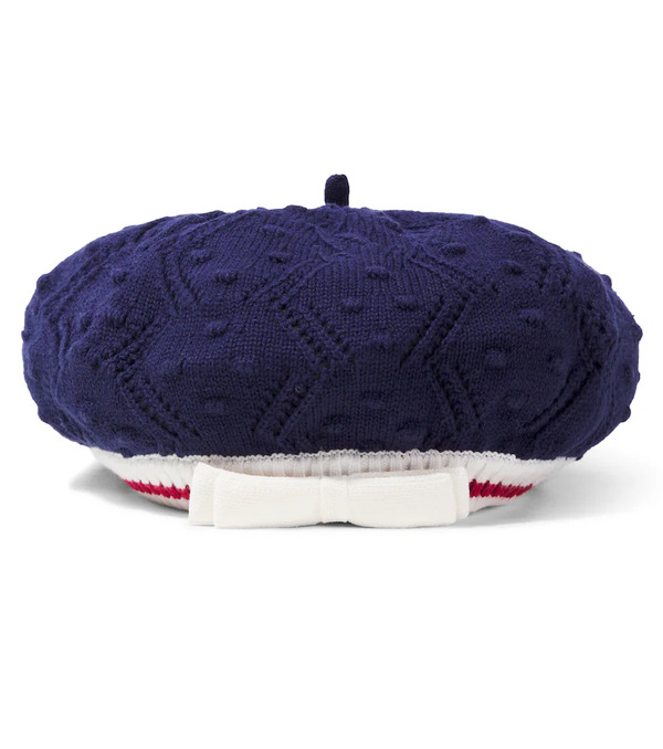  Self-portrait Kids Self-portrait Kids Knitted Cotton-blend Beret 