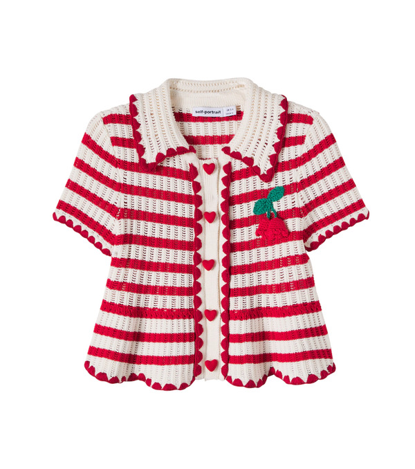  Self-portrait Kids Self-portrait Kids Knitted Striped Top 