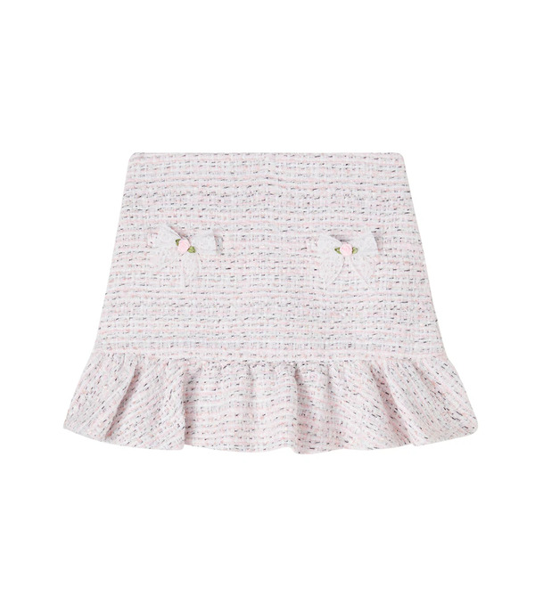  Self-portrait Kids Self-portrait Kids Lace-trimmed Bouclã© Skirt 