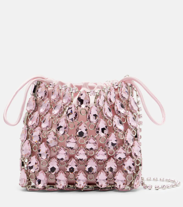  Self-portrait Self-portrait Mini Embellished Chainmail Clutch 