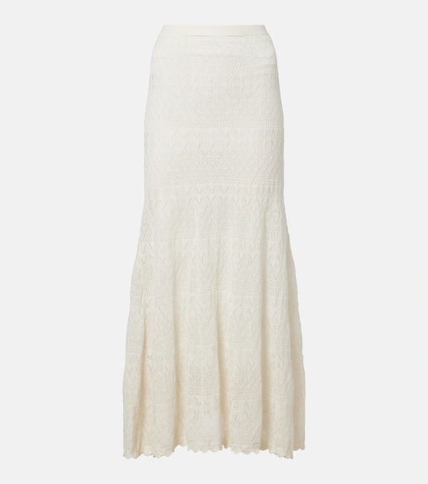  Self-portrait Self-portrait Pointelle Midi Skirt 