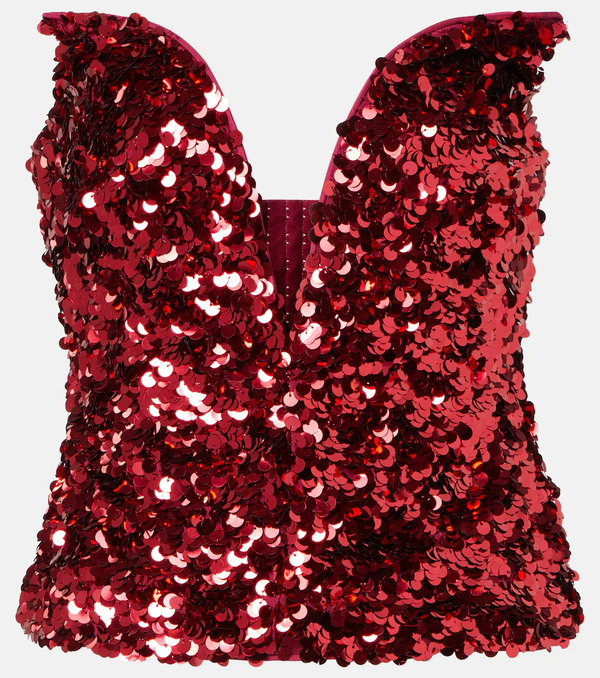  Self-portrait Self-portrait Sequined Corset 