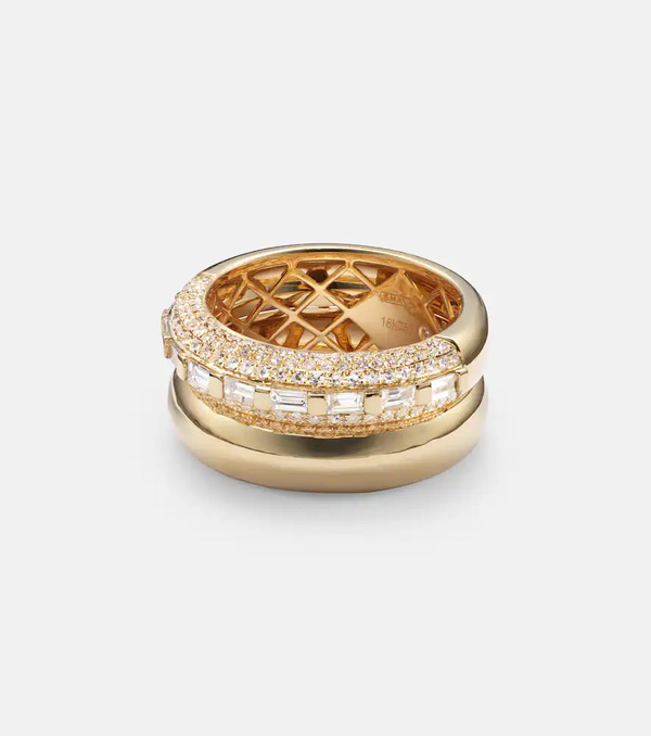  Shay Jewelry Shay Jewelry Orbit 18kt Gold Ring With Diamonds 