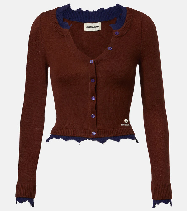  Shushu/tong Shushu/tong Distressed Wool Cardigan 