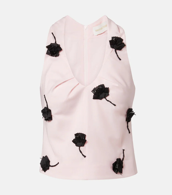  Shushu/tong Shushu/tong Floral-appliquã© Top 