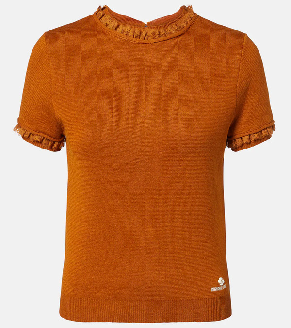  Shushu/tong Shushu/tong Lace-trimmed Linen Top 