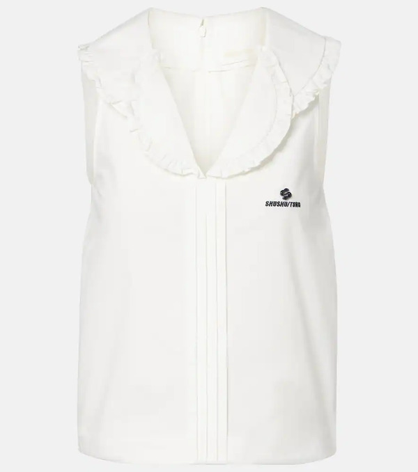  Shushu/tong Shushu/tong Ruffled Cotton Top 