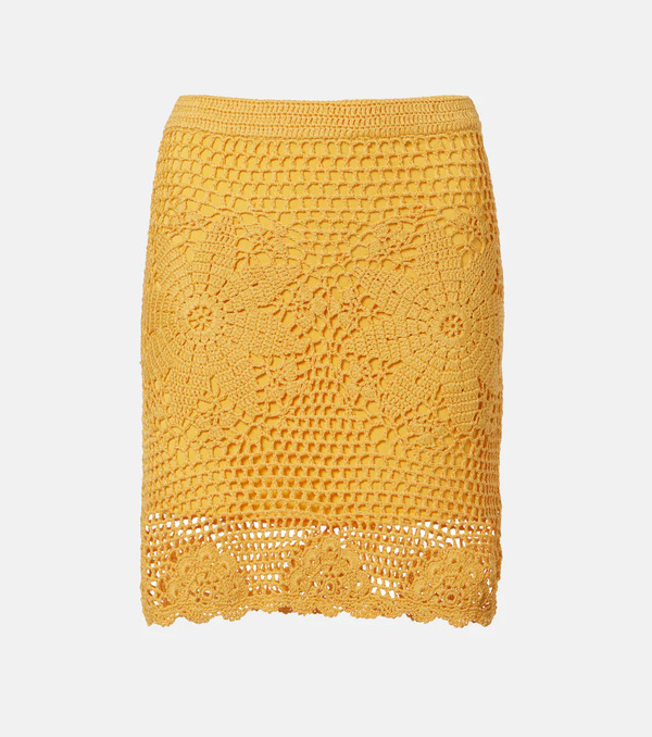  Simkhai Simkhai Agnes Floral Crochet Cotton Miniskirt 