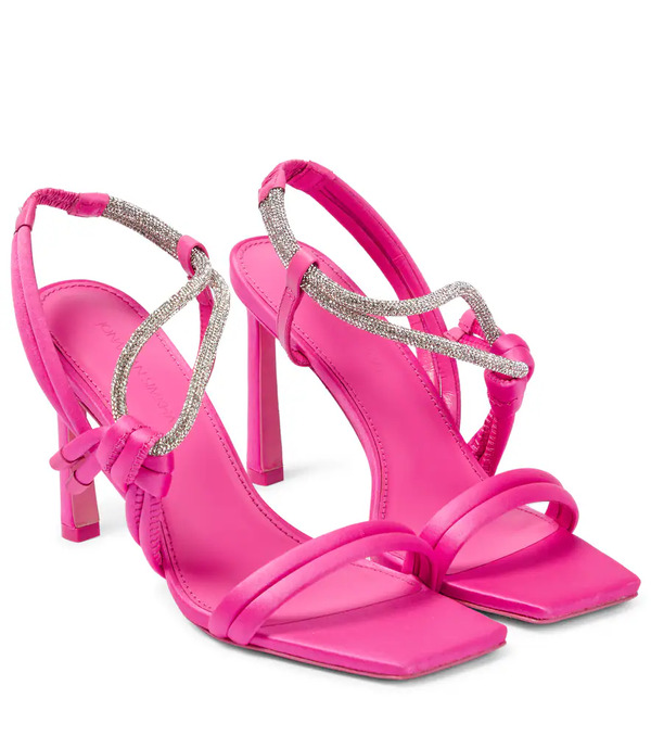  Simkhai Simkhai Cassie Embellished Satin Sandals 
