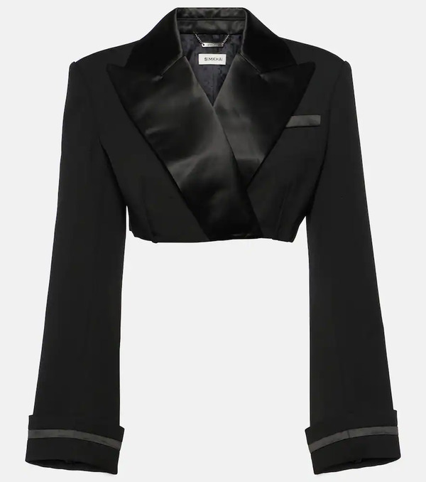  Simkhai Simkhai Clare Cropped Wool-blend Blazer 