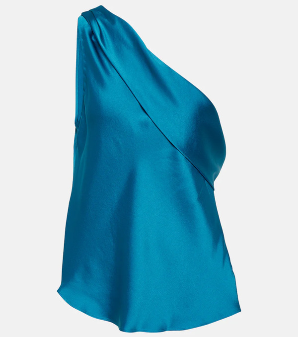  Simkhai Simkhai Lexy Draped One-shoulder Satin Top 
