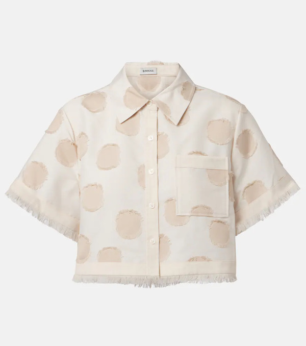  Simkhai Simkhai Topanga Polka-dot Crop Top 