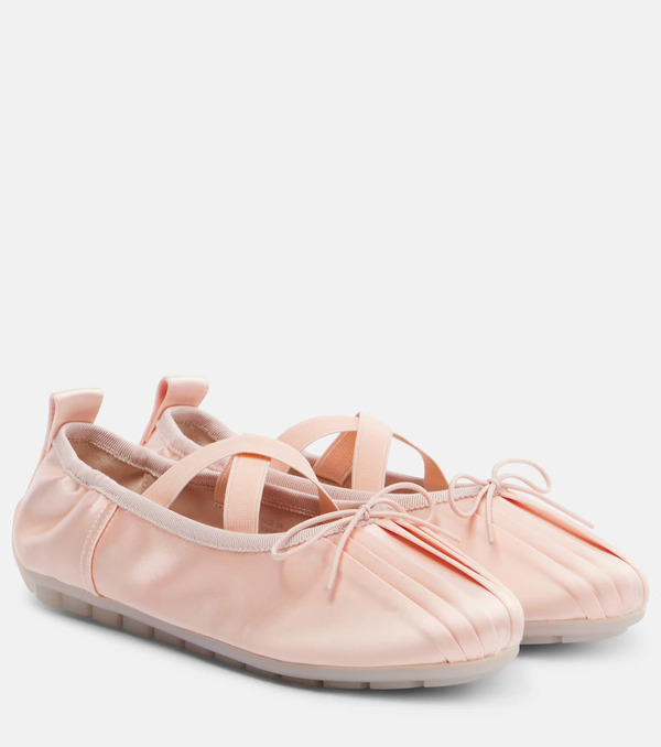  Simone Rocha Simone Rocha Ballerina Grip Satin Ballet Flats 