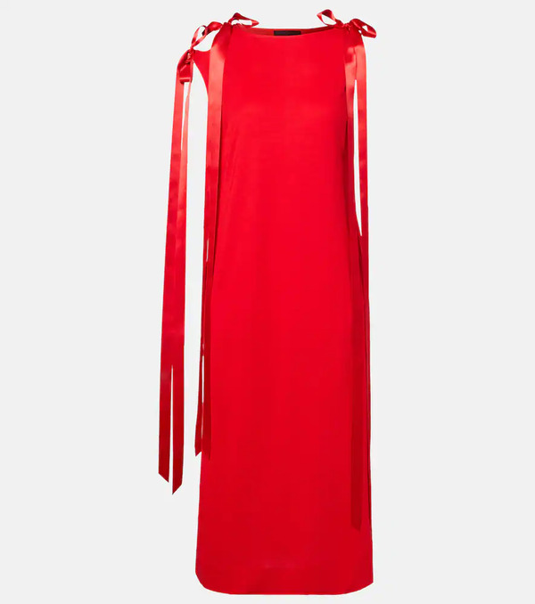  Simone Rocha Simone Rocha Bow-detail Jersey Midi Dress 