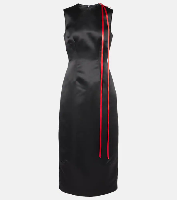  Simone Rocha Simone Rocha Bow-detail Satin Midi Dress 
