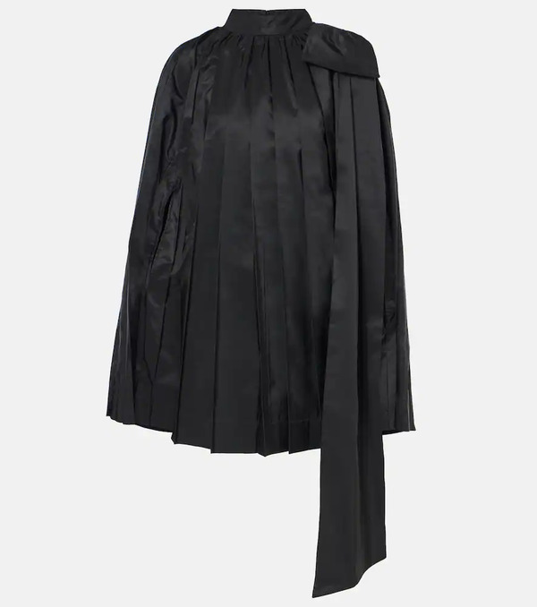  Simone Rocha Simone Rocha Caped Pleated Taffeta Minidress 