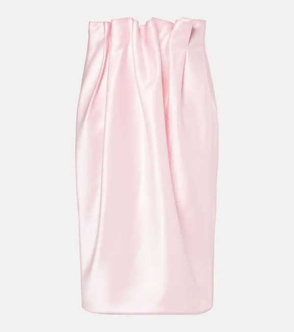  Simone Rocha Simone Rocha Draped Satin Midi Skirt 