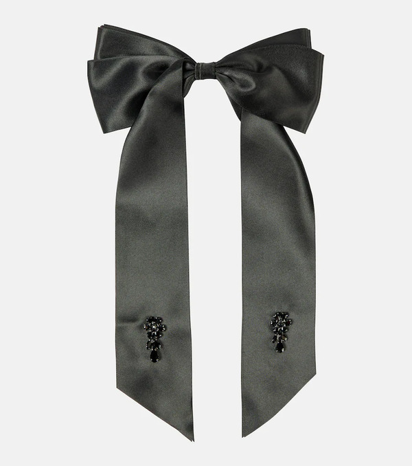  Simone Rocha Simone Rocha Embellished Bow-detail Satin Barrette 