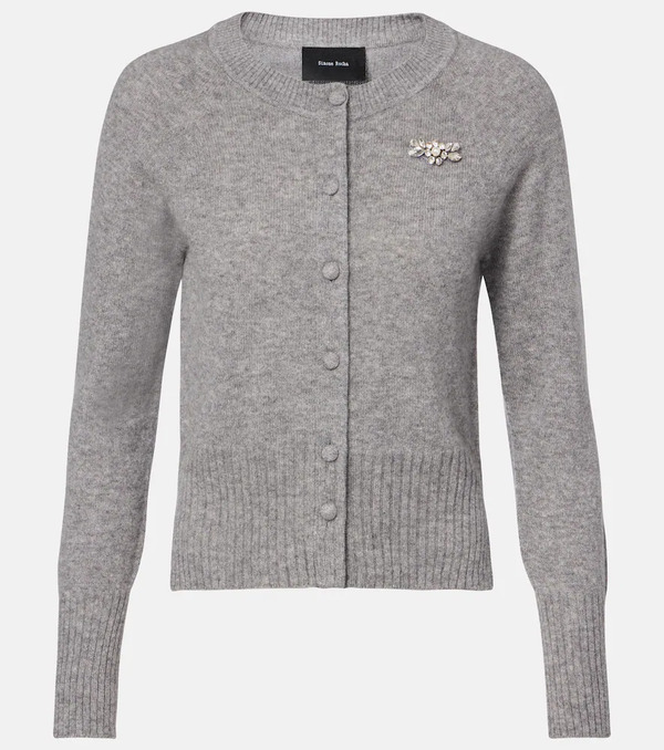  Simone Rocha Simone Rocha Embellished Cashmere Cardigan 