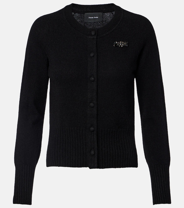  Simone Rocha Simone Rocha Embellished Cashmere Cardigan 