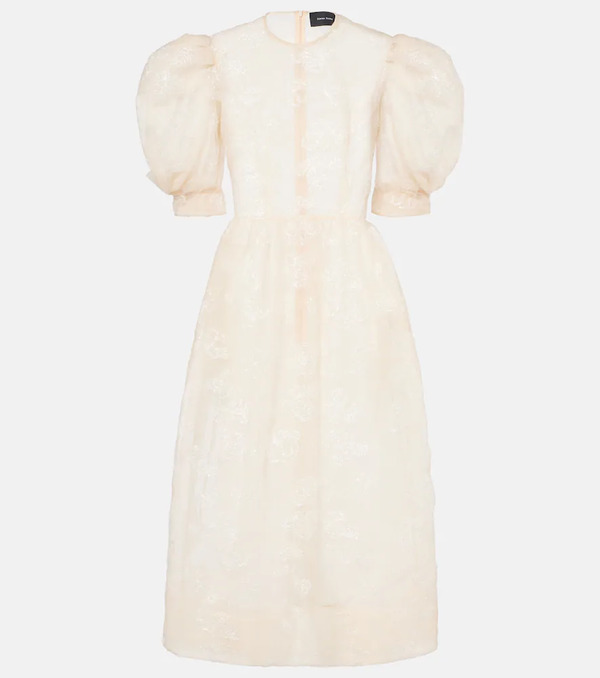  Simone Rocha Simone Rocha Embroidered Midi Dress 