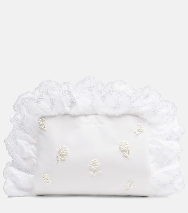  Simone Rocha Simone Rocha Pillowcase Embellished Ruffled Clutch 