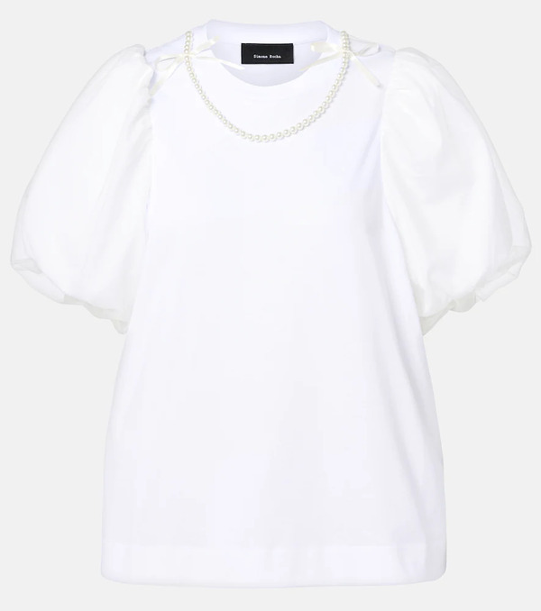  Simone Rocha Simone Rocha Puff-sleeve Cotton Jersey T-shirt 