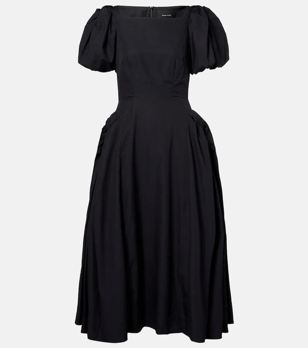  Simone Rocha Simone Rocha Puff-sleeve Cotton Poplin Midi Dress 