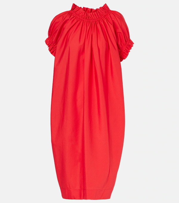  Simone Rocha Simone Rocha Puff-sleeve Ruffled Cotton Midi Dress 