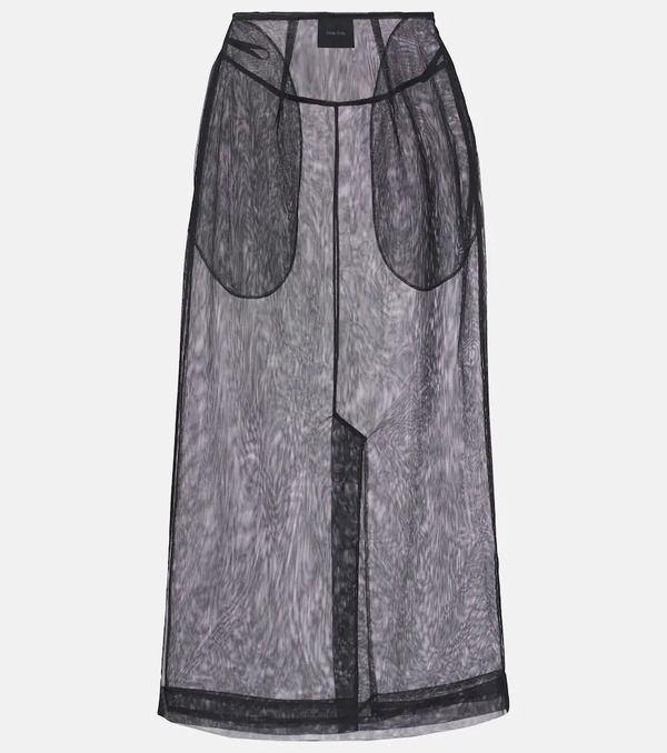  Simone Rocha Simone Rocha Sheer Tulle Pencil Skirt 