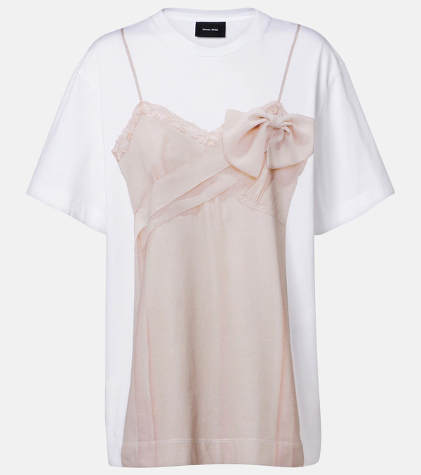  Simone Rocha Simone Rocha Trompe Lâåil Cotton Jersey T-shirt 