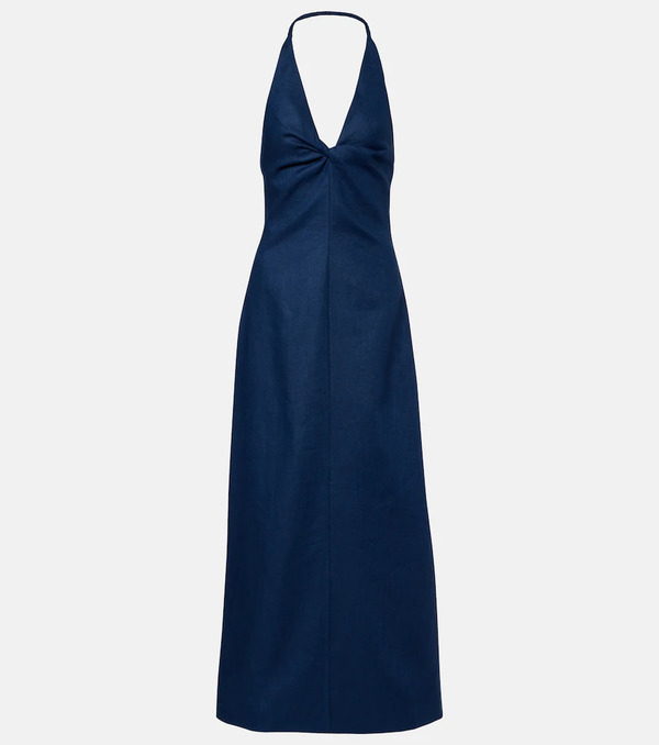  Sir Sir Caela Halterneck Linen Maxi Dress 