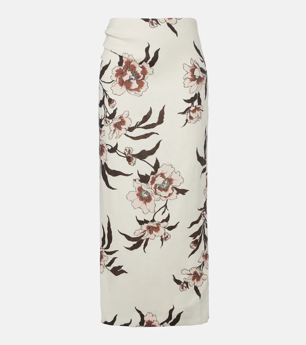  Sir Sir Floral Linen Maxi Skirt 
