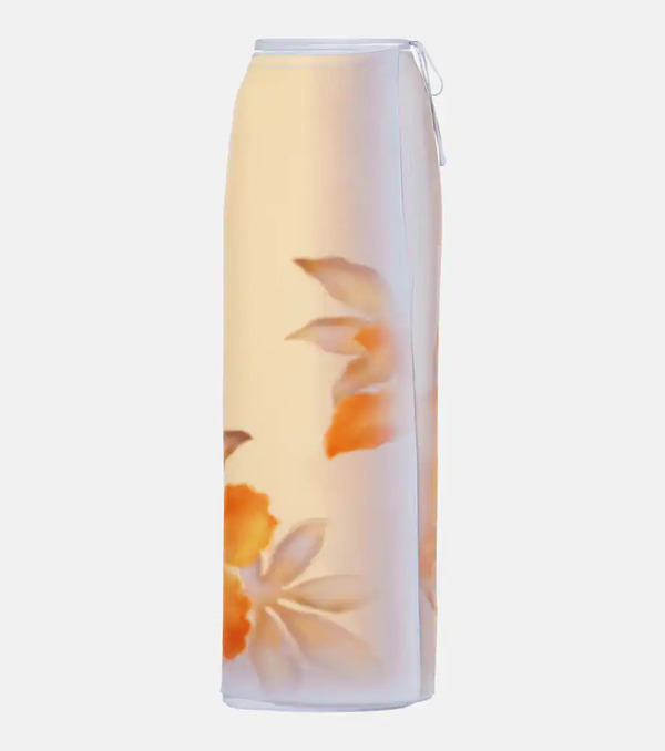  Sir Sir Floral Silk Crãªpe Wrap Skirt 