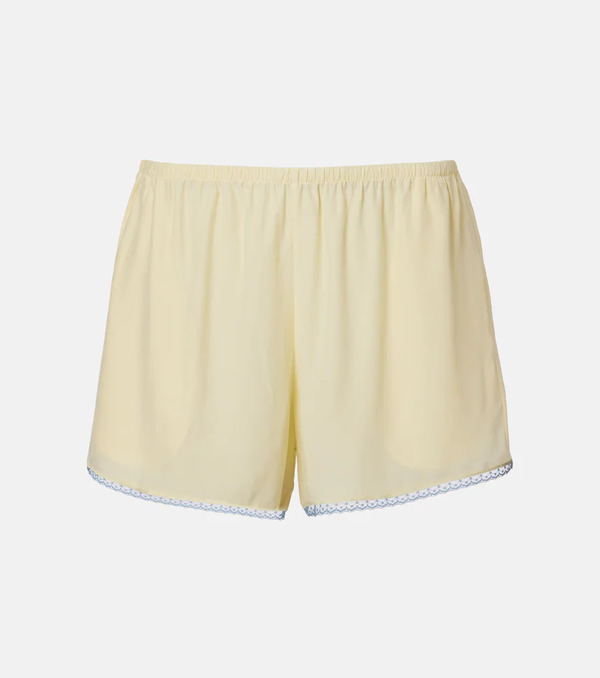  Sir Sir Lace-trimmed Silk Shorts 