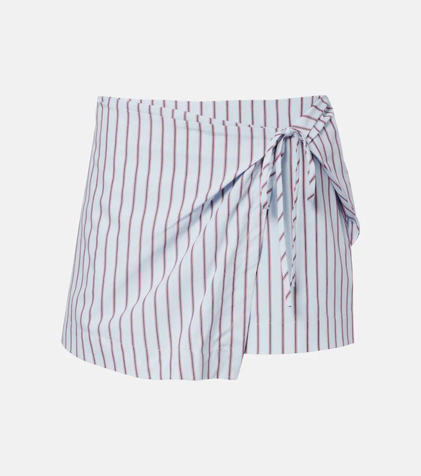  Sir Sir Pinstripe Cotton-blend Wrap Skirt 