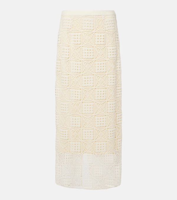  Sir Sir Rayure Crochet Cotton Maxi Skirt 