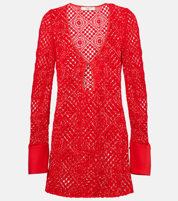  Sir Sir Rayure Crochet Cotton Minidress 