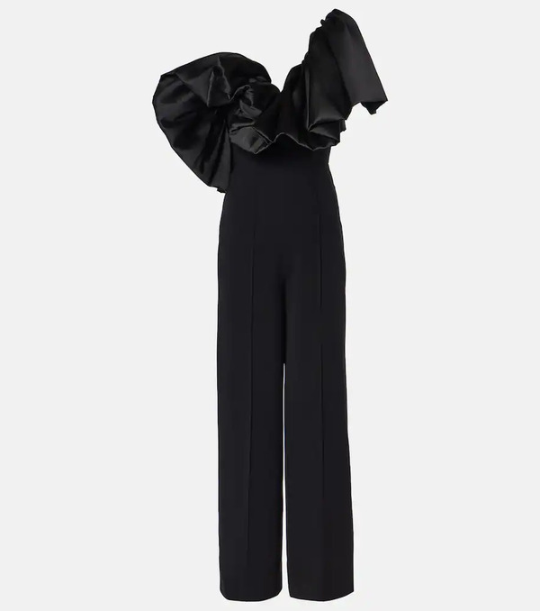  Solace London Solace London Perla Ruffled Satin-trimmed Jumpsuit 