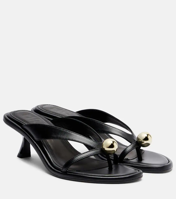  Souliers Martinez Souliers Martinez Estela Leather Thong Sandals 