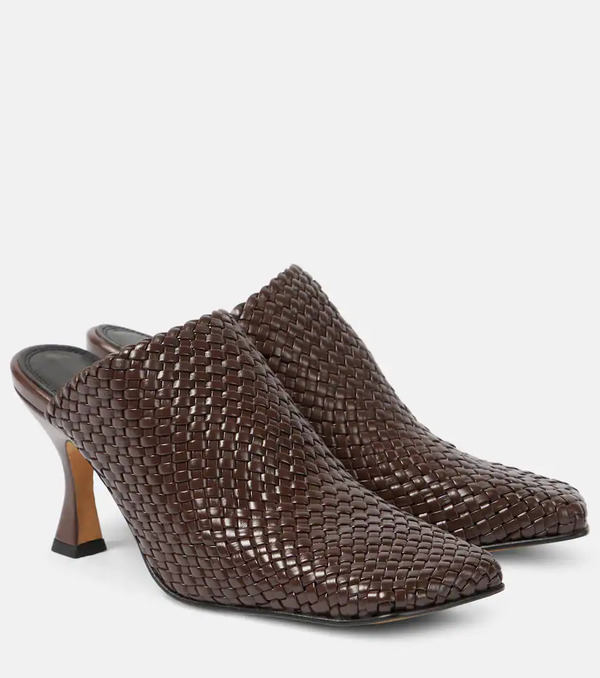  Souliers Martinez Souliers Martinez Jacinta Woven Leather Mules 